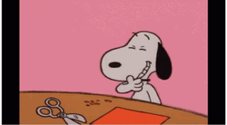 Funny Snoopy Giving Valentines Gift To Woodstock