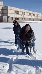 Funny Snow Accident GIF