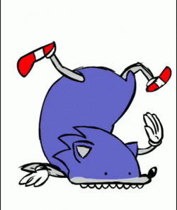 Funny Sonic Running With His Mouth GIF