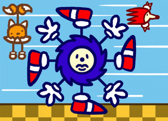 Funny Sonic With Four Feet And Hands GIF