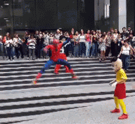 Funny Spiderman Silly Dance GIF