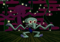 Funny Squidward Birthday Party Dance GIF