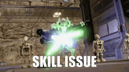 Funny Star Wars Character General Grievous Skill Issue GIF