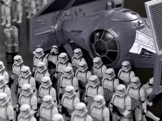 Funny Star Wars Tie Inceptor Plowing Star Troopers GIF