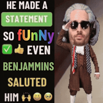 Funny Statement Salutes Benjamin GIF