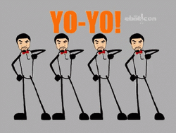 Funny Stickmen Doing Yoyo Dance GIF