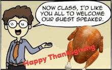 Funny Thanksgiving Guest Speaker Turkey GIF