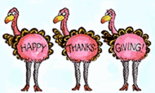 Funny Thanksgiving Turkeys Dancing Ballet GIF
