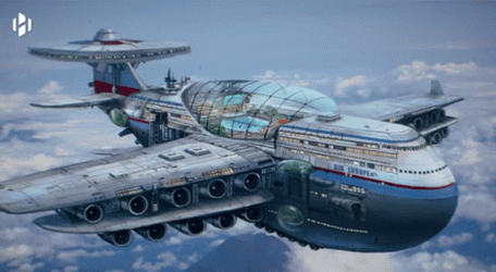 Funny That Plane Looks Like Cruise Ship GIF