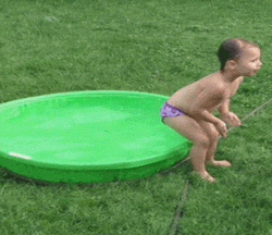 Funny Toddler On Pool