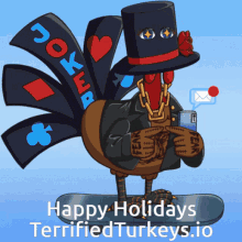 Funny Turkey With Changing Costumes GIF