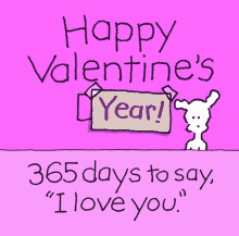 Funny Valentines 365 Days Love Greeting