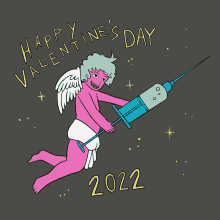 Funny Valentines Cupid With Syringe