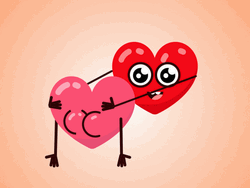 Funny Valentines Day Heart Kisses GIF