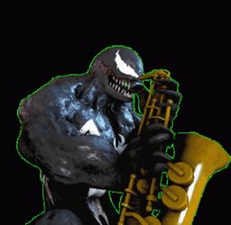 Funny Venom Playing Trumpet Meme GIF
