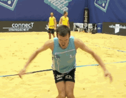 Funny Volleyball Player Dancing