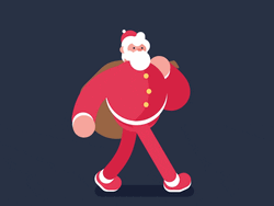 Funny Walking Christmas Santa