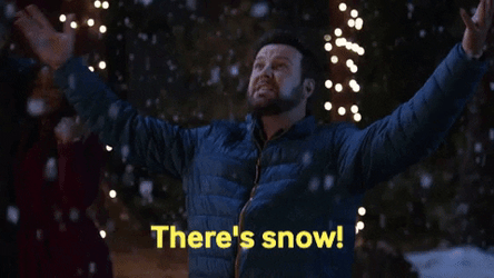 Funny Weatherman Making Snow Forecast GIF