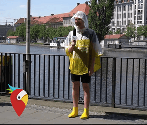 Funny Weatherman Water Splashed GIF