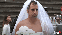 Funny Wedding Joe Dressing Up Like Bride GIF