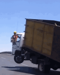 Funny Weird Truck Tilting Up GIF