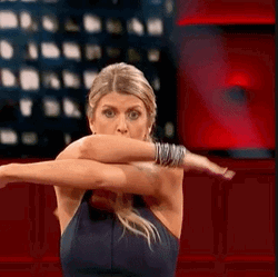 Funny Woman No Deal Hand Sign GIF