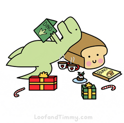 Funny Xmas Loof And Timmy Chilling GIF