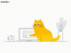 Funny Yellow Typing Cat