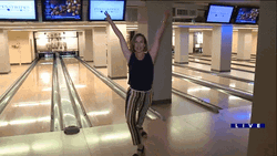 Funny Yoga Bowling Leg Lift GIF