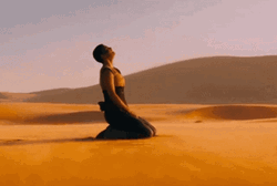 Furiosa Kneeling In The Desert GIF