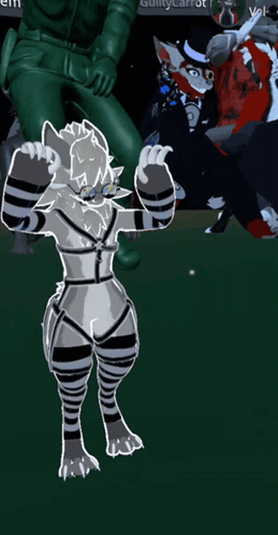 Furry Character In Striped Socks And Sunglasses With Green Toy Soldier GIF