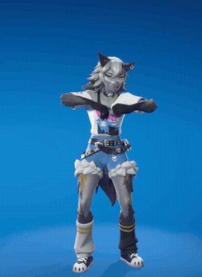 Furry Character Wearing Wolf Shirt GIF