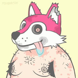 Furry Head And Human Body GIF