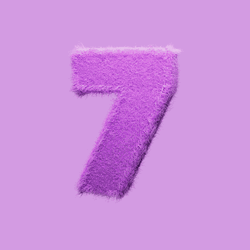 Furry Purple Number 7 GIF