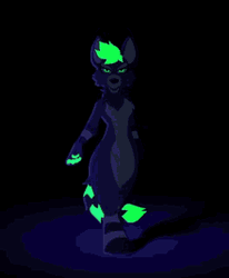 Furry Sexy Walk Glow In Dark Fur Yiff GIF