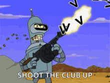 Futurama Bender Shooting Up