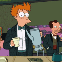 Futurama Fry Coffee Caffeine GIF