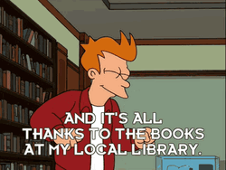 Futurama Philip Grateful To Local Library GIF