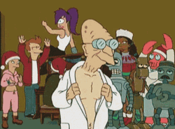 Futurama Professor Fansworth Stripping GIF