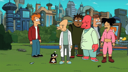 Futurama Scared Bender Carried GIF