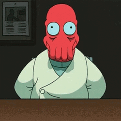 Futurama Startled Zoidberg Blinking Eyes GIF