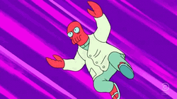 Futurama Zoidberg Impassive Run GIF