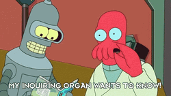 Futurama Zoidberg Inquiring Bender GIF