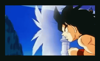 Future Gohan Being Trained By His Father Goku GIF