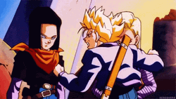 Future Gohan Punches Can't Even Touch Android Seventeen GIF