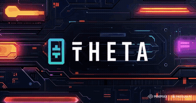 Futuristic Background With Theta GIF
