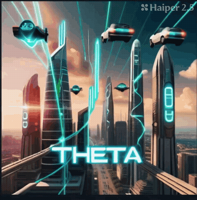 Futuristic City With Theta GIF