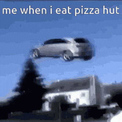 Futuristic Flying Car Over City GIF
