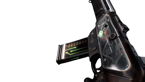 Futuristic Gun With Green Glow Sticker