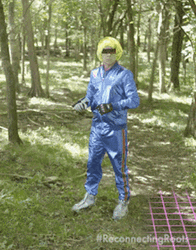 Futuristic Man Teleport GIF